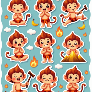 Indian Gods - Religious - Stickers Sheet v52
